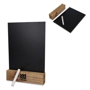 Tableau noir dans un support en bois