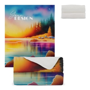 Couverture en polaire R-PET avec sublimation 120 x 150 cm 250 g/m²