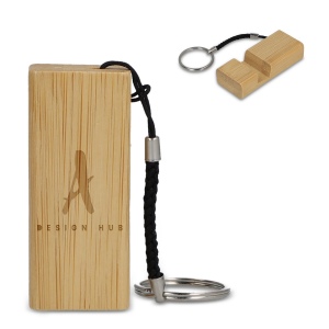 Porte-clés en bambou pour téléphone portable