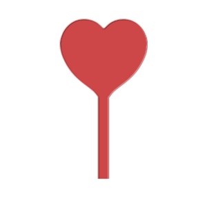 AGITATEUR COCKTAIL COEUR SPATULE 190 mm 6