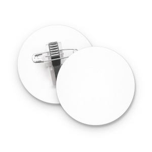 BADGE PLASTIQUE (PS) ROND Ø55 mm AVEC PINCE EPINGLE 3