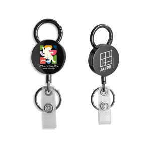 BADGE: PORTE-BADGES RETRACTABLE COQUE EN METAL 4