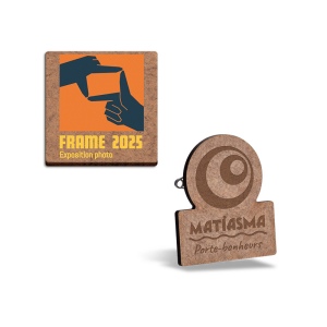 BADGE MDF EP 3 mm AVEC PINCE-EPINGLE MAXI 20 cm2 4