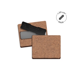 BADGE MDF EP 3 mm AVEC AIMANT MAXI 20 cm2 2