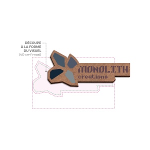 BADGE MDF EP 3 mm AVEC AIMANT ENTRE 20 cm2 ET 40 cm2 MAXI 5