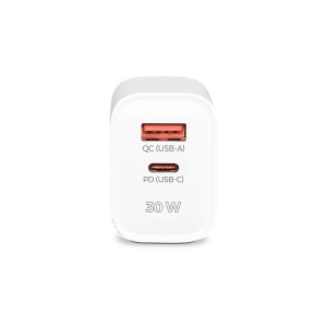 CHARGEUR SECTEUR RAPIDE 30 W SORTIES USB QC & TYPE-C PD 5