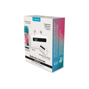 BATTERIE EXTERNE POWER BANK COMPACT 5000 mAh EN rABS 7