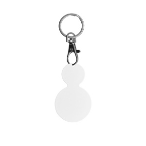 PORTE-CLE MOUSQUETON AVEC JETON FORME ROND Ø35 3