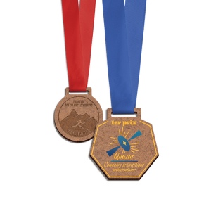 MEDAILLE MDF EP 3 mm MAXI 30 cm2 AVEC CORDON SATIN 11