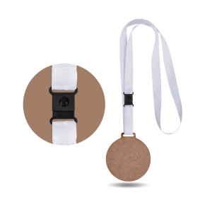 MEDAILLE MDF EP 3 mm ENTRE 30 et MAXI 80 cm2 AVEC CORDON SATIN 12