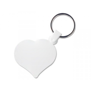 PORTE CLES PLASTIQUE SOUPLE FORME COEUR (anneau 25 mm) 2
