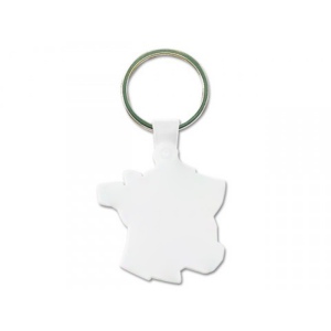 PORTE CLES PLASTIQUE SOUPLE FORME FRANCE (anneau 25 mm) 2