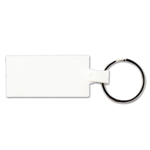 PORTE CLES PLASTIQUE SOUPLE RECTANGLE 55x28 mm (anneau 25 mm) 2