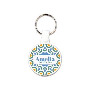 PORTE CLES PLASTIQUE SOUPLE ROND Ø34 mm (anneau 25 mm)