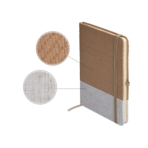 CARNET B6 COUVERTURE COTON ET FIBRES DE BAMBOU 5