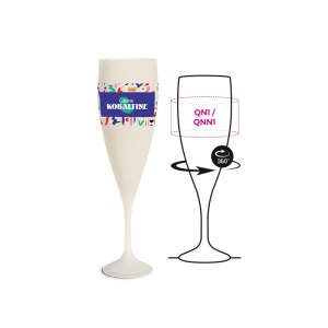 FLUTE A CHAMPAGNE REUTILISABLE EN BIOCOMPOSITE 14 cl RAS BORD 5