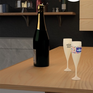 FLUTE A CHAMPAGNE REUTILISABLE EN BIOCOMPOSITE 14 cl RAS BORD 7