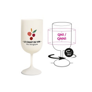 VERRE A PIED REUTILISABLE EN BIO-COMPOSITE 18 cl RAS BORD 5