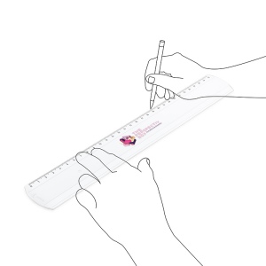 REGLE PLASTIQUE (PMMA) TRANSPARENTE 30 cm EP. 3 mm 6