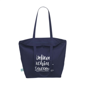 Sac à provisions recyclé avec longues poignées en toile biologique de qualité extra-lourde (320 g/m²), 100% tissée à plat 9