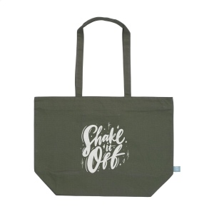Sac à provisions recyclé avec longues poignées en toile biologique de qualité extra-lourde (320 g/m²), 100% tissée à plat 14
