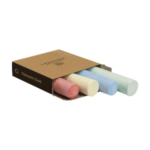 Ensemble de 4 morceaux de craie de trottoir de différentes couleurs pastel 3