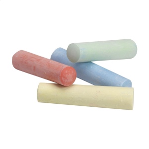 Ensemble de 4 morceaux de craie de trottoir de différentes couleurs pastel 4