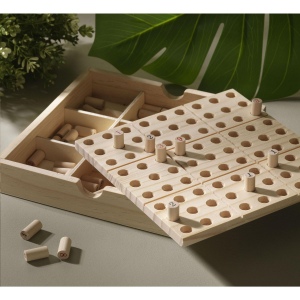 Plateau de jeu Sudoku de luxe avec couvercle, en bois de pin FSC 100% certifié 3