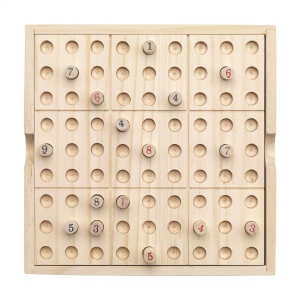 Plateau de jeu Sudoku de luxe avec couvercle, en bois de pin FSC 100% certifié 6