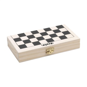 Boîte de jeu avec 3 jeux : jeu de dames, échecs et Backgammon 6