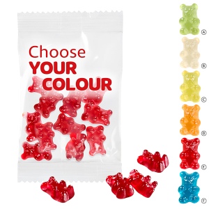 Oursons premium avec 1 seule couleur, 15 g, sachet conventionnel
