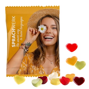 Formes STANDARD de gommes de fruits VEGAN, 20 g, sachet conventionnel