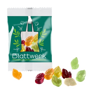 Formes STANDARD de gommes de fruits VEGAN, 10 g, sachet compostable