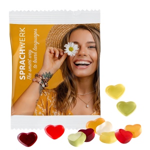 Formes STANDARD de gommes de fruits VEGAN, 20 g, sachet compostable