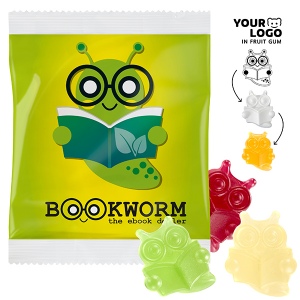 Gommes de fruits PERSONNALISÉES, VEGAN, 30 g, sachet compostable