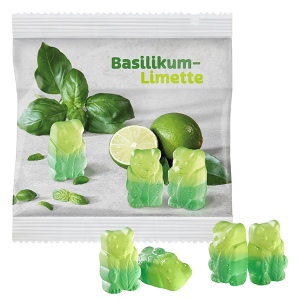 Oursons VEGAN au basilic &amp; citron vert, sachet compostable