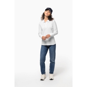 Polo piqué manches longues Bio180 femme 10