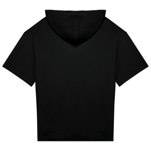 Sweat-shirt écoresponsable à capuche à épaules tombantes manches courtes French Terry unisexe 13