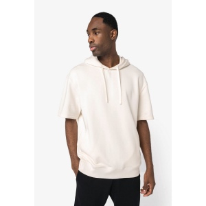 Sweat-shirt écoresponsable à capuche à épaules tombantes manches courtes French Terry unisexe 5