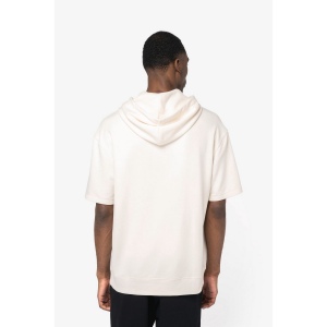 Sweat-shirt écoresponsable à capuche à épaules tombantes manches courtes French Terry unisexe 6