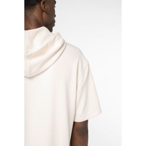Sweat-shirt écoresponsable à capuche à épaules tombantes manches courtes French Terry unisexe 8