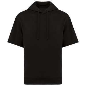 Sweat-shirt écoresponsable à capuche à épaules tombantes manches courtes French Terry unisexe 11