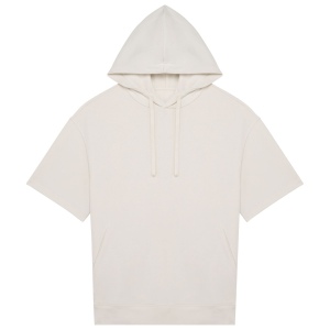 Sweat-shirt écoresponsable à capuche à épaules tombantes manches courtes French Terry unisexe 3