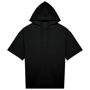 Sweat-shirt écoresponsable à capuche à épaules tombantes manches courtes French Terry unisexe 2