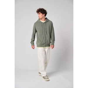 Sweat-shirt écoresponsable en éponge zippé à capuche homme 4