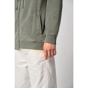 Sweat-shirt écoresponsable en éponge zippé à capuche homme 8