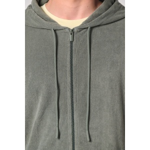 Sweat-shirt écoresponsable en éponge zippé à capuche homme 9