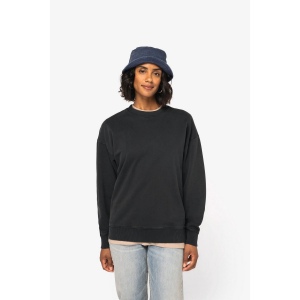 Sweat-shirt écoresponsable à col rond délavé oversize unisexe 5