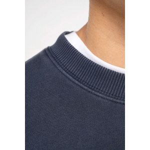 Sweat-shirt écoresponsable à col rond délavé oversize unisexe 10