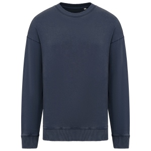 Sweat-shirt écoresponsable à col rond délavé oversize unisexe 3